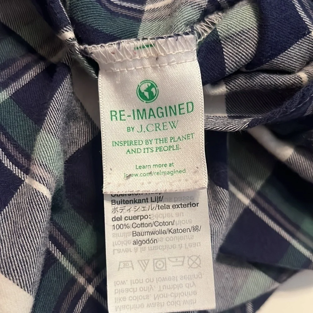 J. Crew Women's Flannel button-up Shirt in Boy Fit Size S
